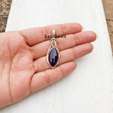 Amethyst Knot Sterling Silver Pendant