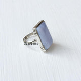 Blue Lace Agate Sterling Silver Ring