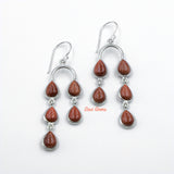 Golden Sunstone 925 Sterling Silver Earring