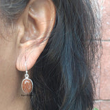 Golden Sunstone 925 Sterling Silver Earring