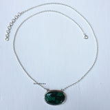 Malachite Sterling Silver Necklace