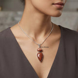 Golden Goldstone Sterling Silver Pendant
