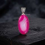 Druzy Pink 925 Sterling Silver Pendant