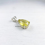 Lemon Topaz Facetted Teardrop Pendant