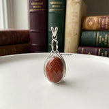 Golden Goldstone 925 Sterling Silver Pendant