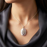 Merlinite Agate Tree Sterling Silver Pendant