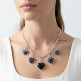 Snowflake Obsidian 925 Sterling Silver Necklace