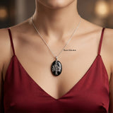 Black Onyx Tree Sterling Silver Pendant
