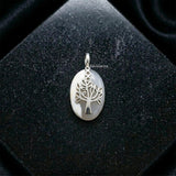 Merlinite Agate Tree Sterling Silver Pendant