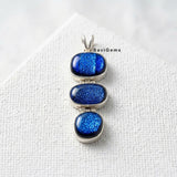 Dichroic Glass Sterling Silver Pendant