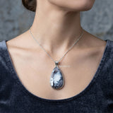 Merlinite Agate Sterling Silver Pendant