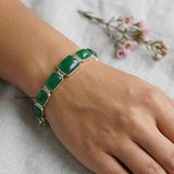 Green Onyx Sterling Silver Bracelet