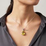 Lemon Topaz Facetted Teardrop Pendant