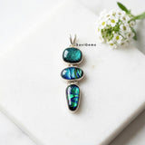 Dichroic Glass Sterling Silver Pendant
