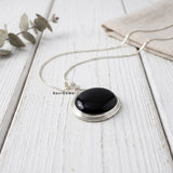 Black Onyx 925 Silver Pendant