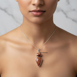 Golden Goldstone Sterling Silver Pendant