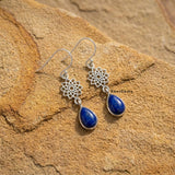 Lapis Lazuli Teardrop 925 Sterling Silver Earring