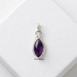 Natural Amethyst Knot 925 Sterling Silver Pendant