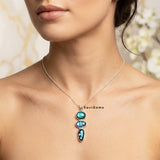Dichroic Glass Sterling Silver Pendant