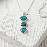 Dichroic Glass Sterling Silver Pendant