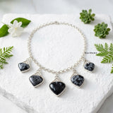 Snowflake Obsidian 925 Sterling Silver Necklace
