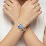 Dichroic Glass 925 Sterling Silver Bracelet