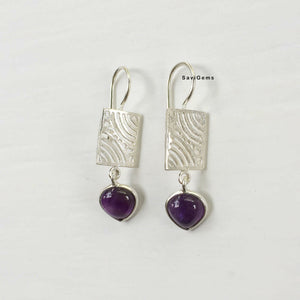Amethyst 925 Sterling Silver Earring