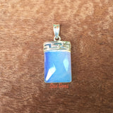 Facetted Opalite Greek Sterling Silver Pendant