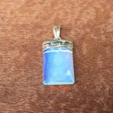 Facetted Opalite Greek Sterling Silver Pendant