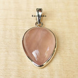 Rose Quartz Sterling Silver Pendant