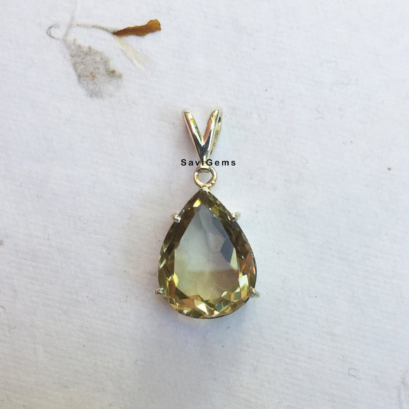 Smoky Quartz Sterling Silver Pendant