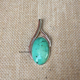 Natural Turquoise Sterling Silver Pendant