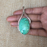 Natural Turquoise Sterling Silver Pendant