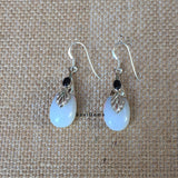 Opalite & Black Onyx Drop 925 Sterling Silver Earring