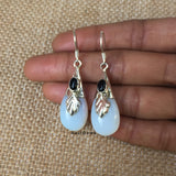 Opalite & Black Onyx Drop 925 Sterling Silver Earring