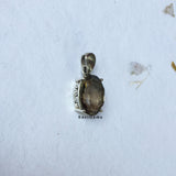 Facetted Smoky Quartz Oval Sterling Silver Pendant
