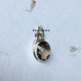 Facetted Smoky Quartz 925 Sterling Silver Pendant