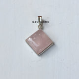 Rose Quartz Sterling Silver Pendant