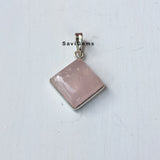 Rose Quartz Sterling Silver Pendant