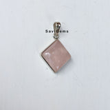 Rose Quartz Sterling Silver Pendant