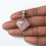 Rose Quartz Sterling Silver Pendant