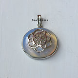 Opalite Seed of Life Sterling Silver Pendant