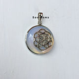 Opalite Seed of Life Sterling Silver Pendant
