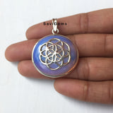 Opalite Seed of Life Sterling Silver Pendant