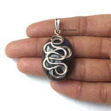Labradorite Oval Sterling Silver Pendant