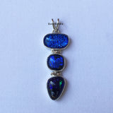 Dichroic Glass Sterling Silver Pendant