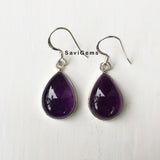 Amethyst Teardrop 925 Sterling Silver Earring