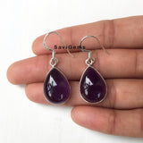 Amethyst Teardrop 925 Sterling Silver Earring