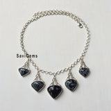 Snowflake Obsidian Sterling Silver Necklace