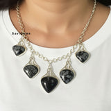 Snowflake Obsidian Sterling Silver Necklace